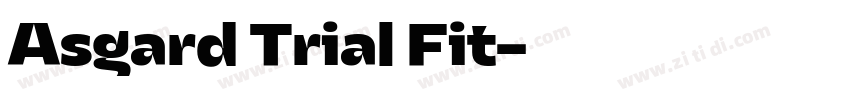 Asgard Trial Fit字体转换